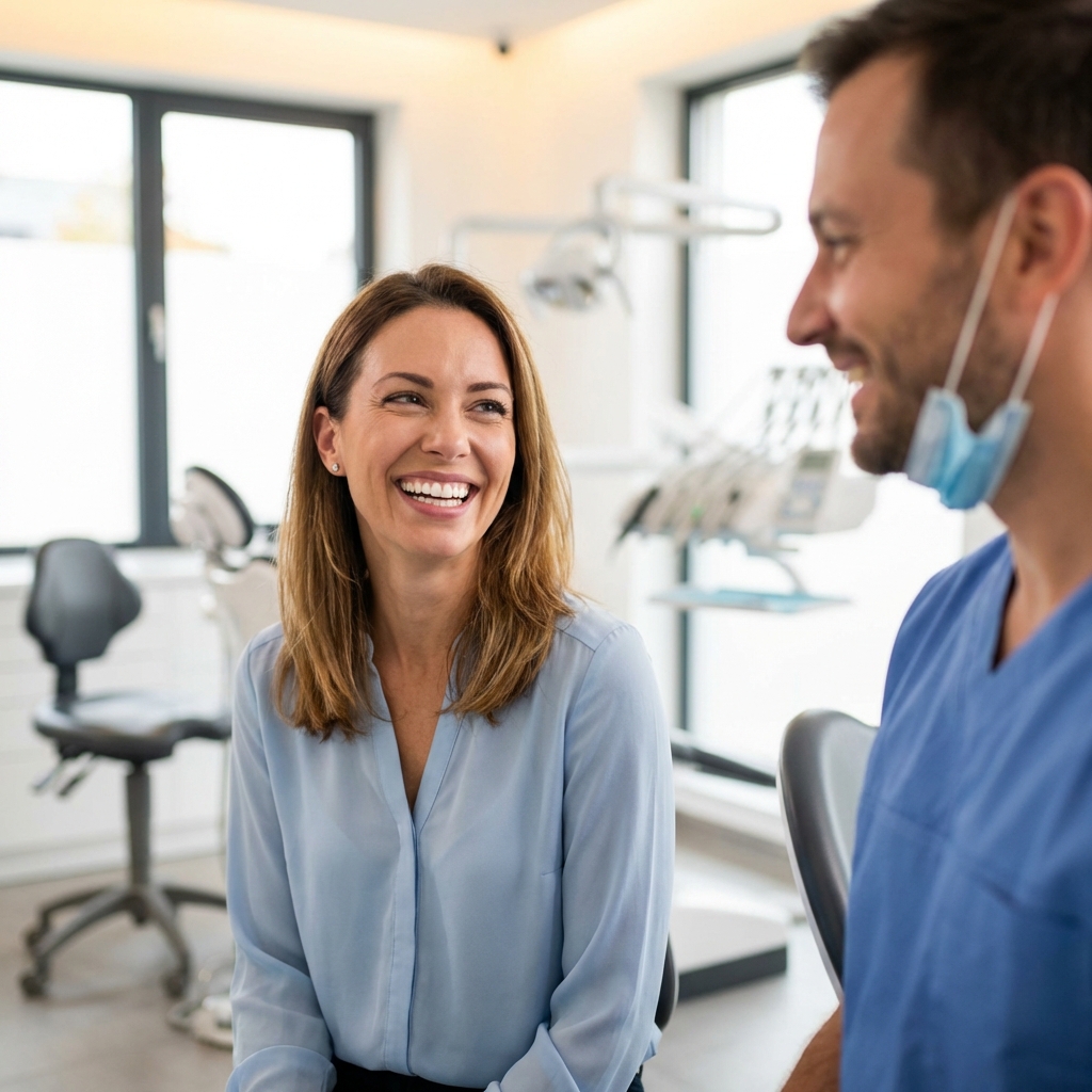 Happy dental patient